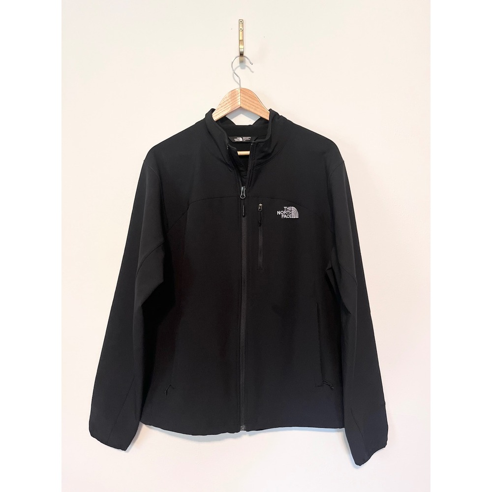 The North Face Mens Black Softshell Jacket Black Large Full Zip Outdoor